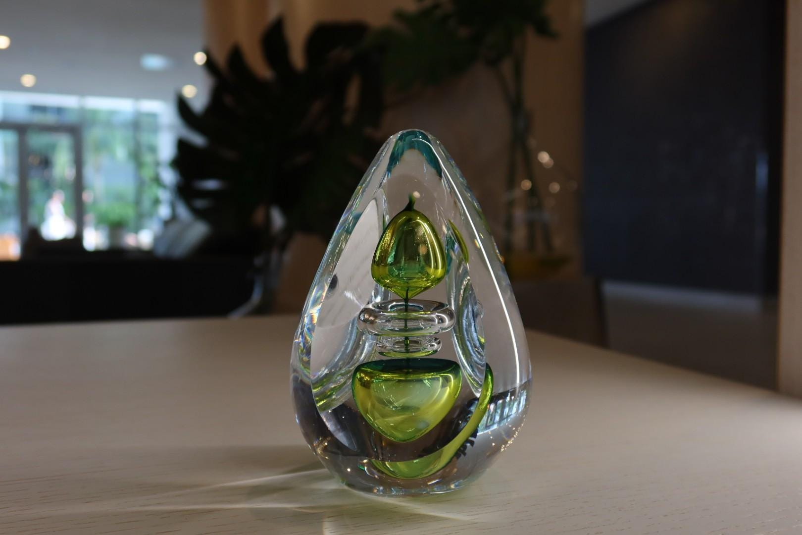 Handmade Blown Art Glass Shaped Sculpture