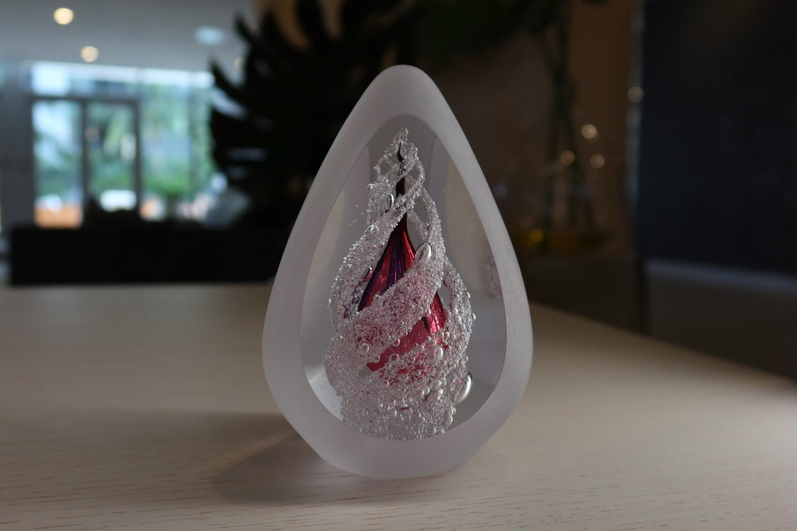 Handmade Blown Art Glass Shaped Sculpture