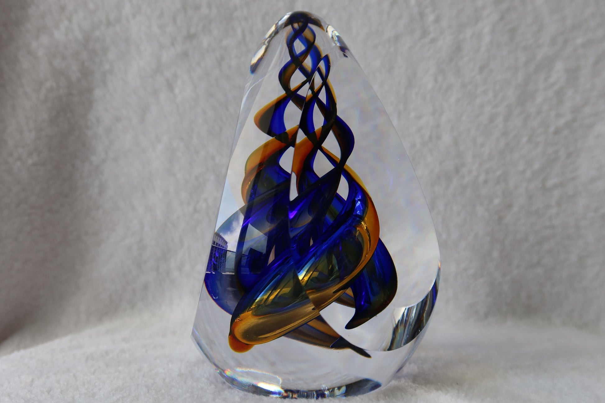 Handmade Blown Art Glass Shaped Sculpture