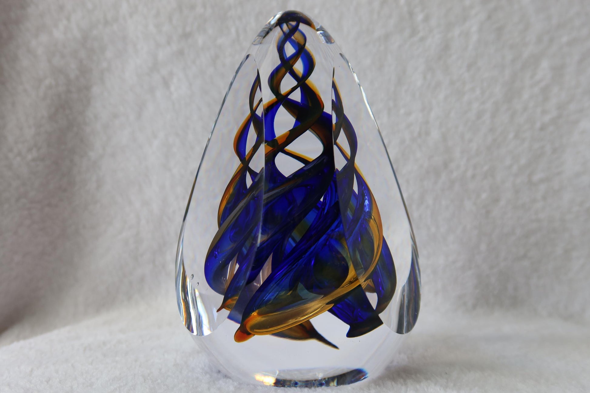 Handmade Blown Art Glass Shaped Sculpture