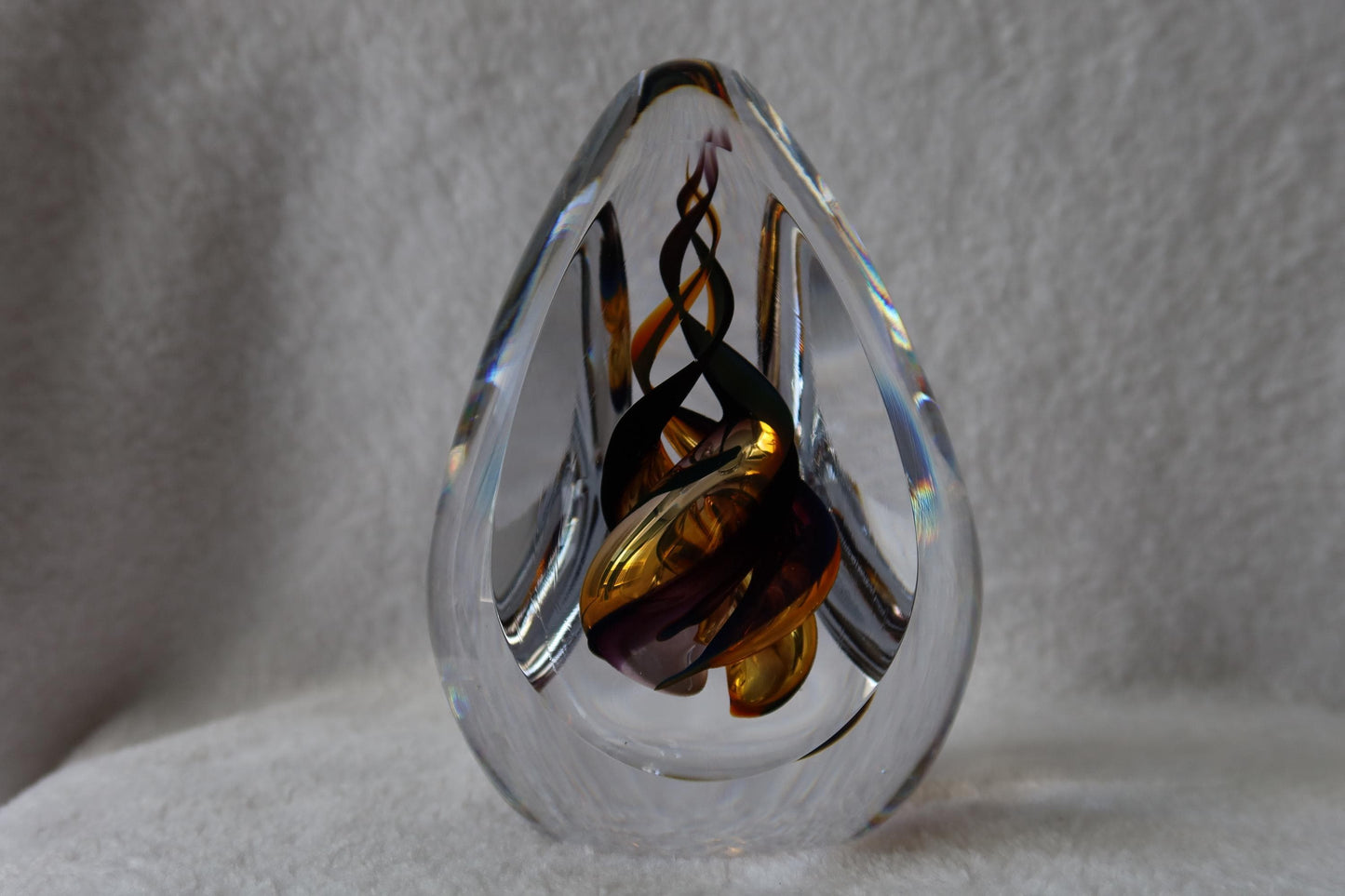 Handmade Blown Art Glass Shaped Sculpture