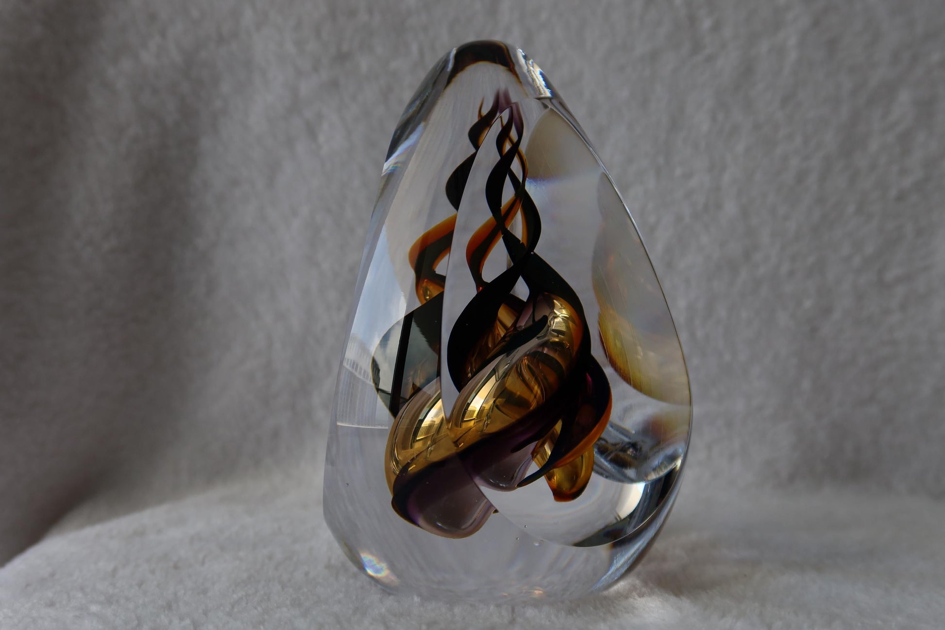 Handmade Blown Art Glass Shaped Sculpture