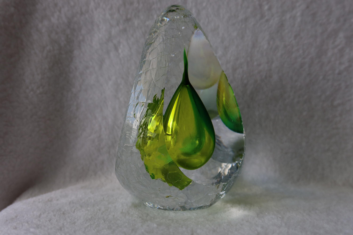 Handmade Blown Art Glass Shaped Sculpture