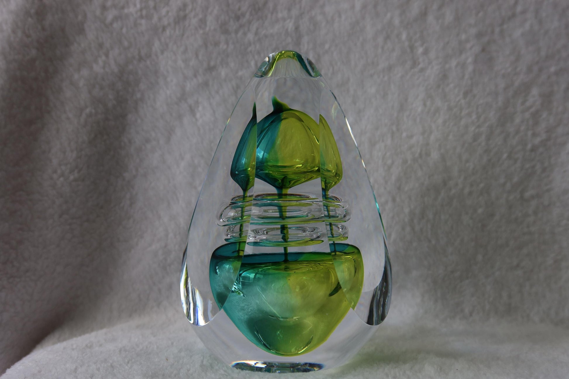 Handmade Blown Art Glass Shaped Sculpture