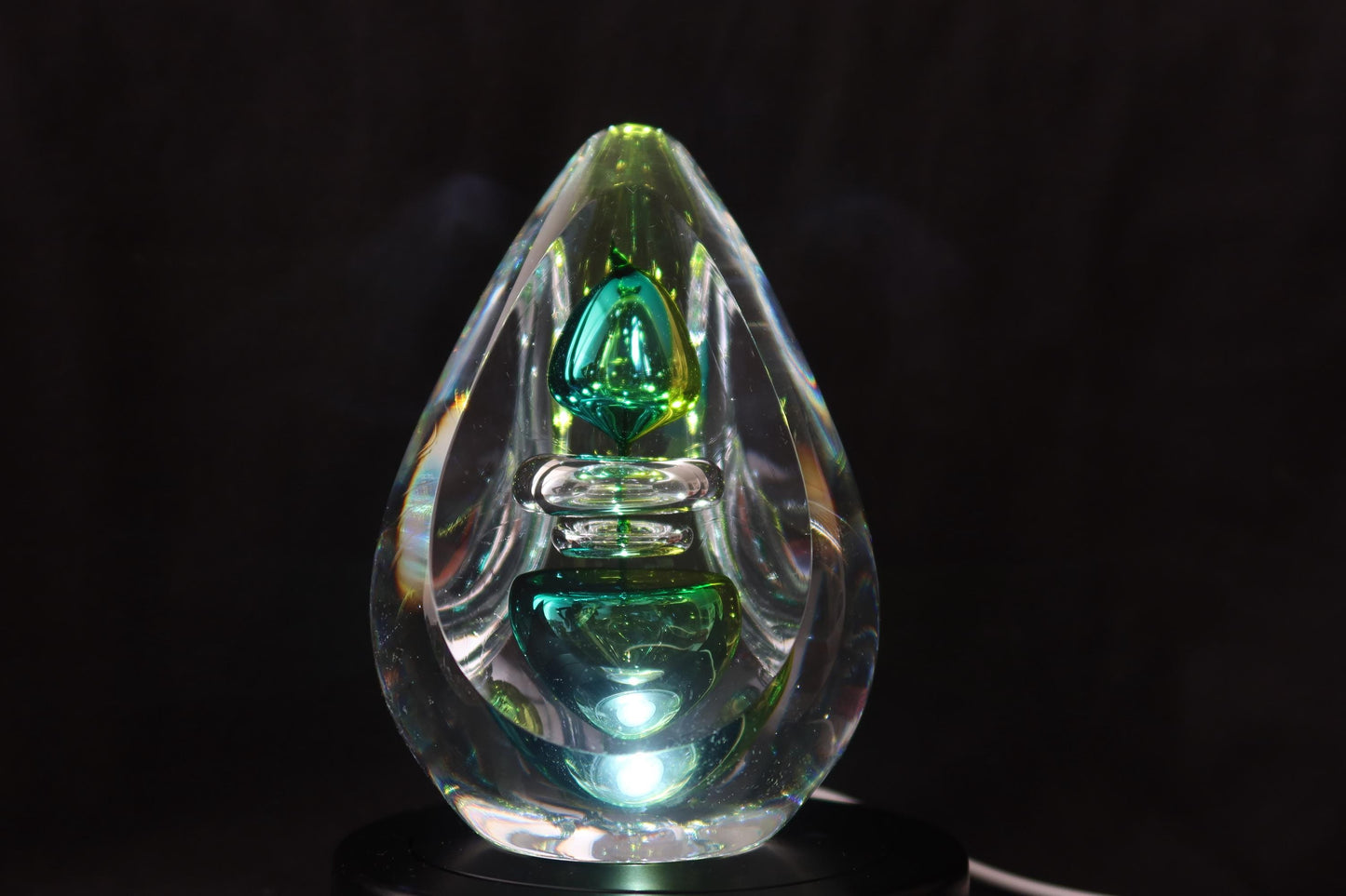 Handmade Blown Art Glass Shaped Sculpture