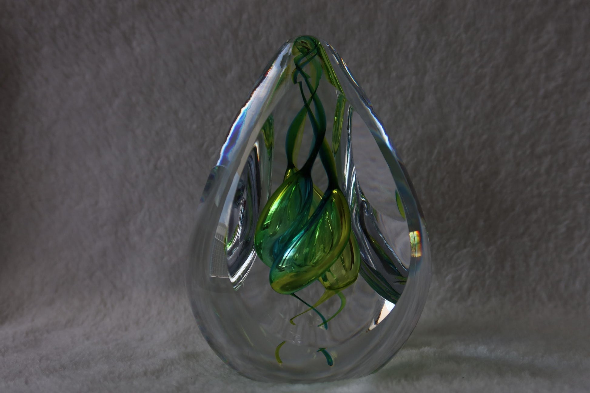 Handmade Blown Art Glass Shaped Sculpture