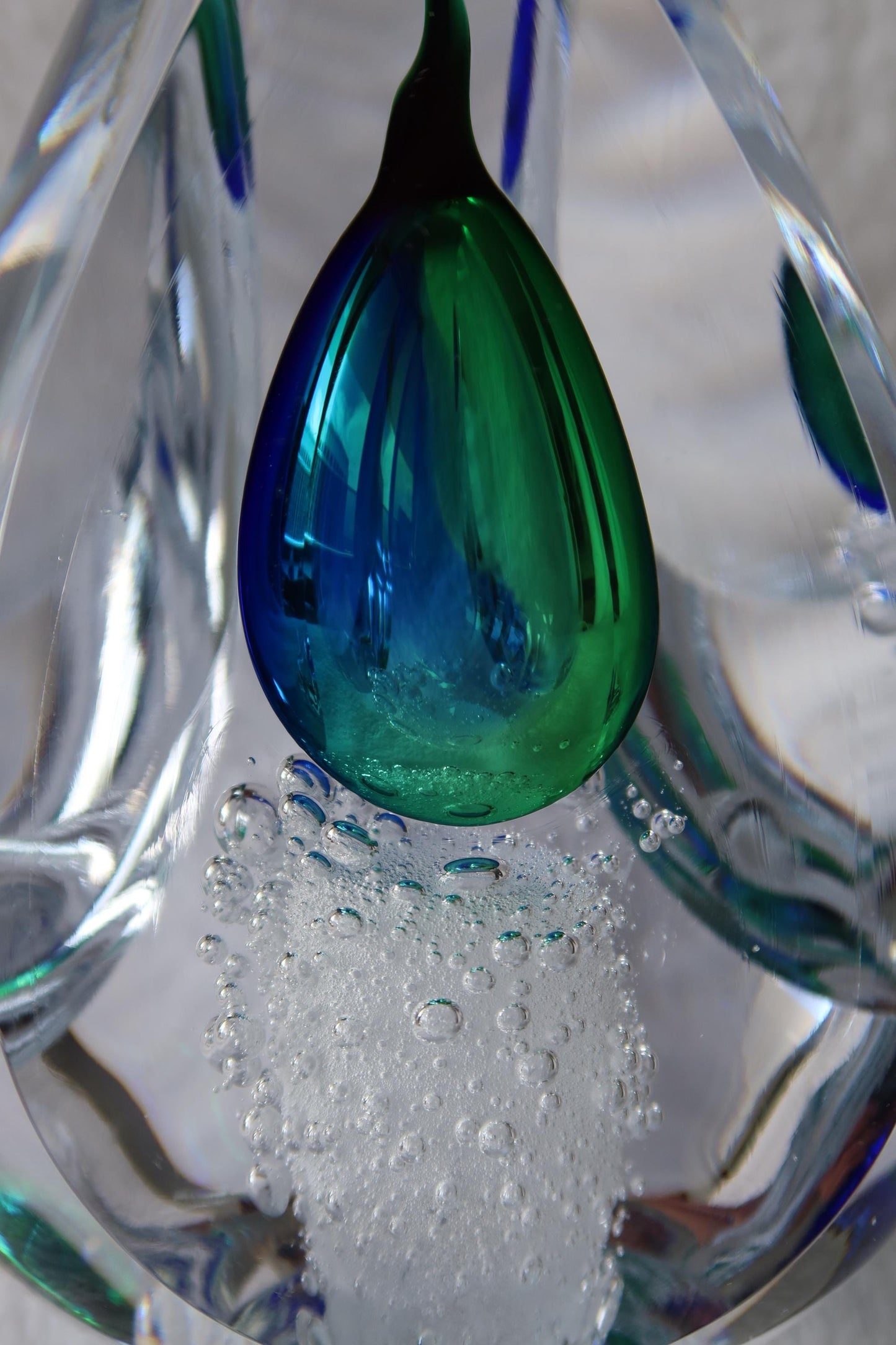 Handmade Blown Art Glass Shaped Sculpture