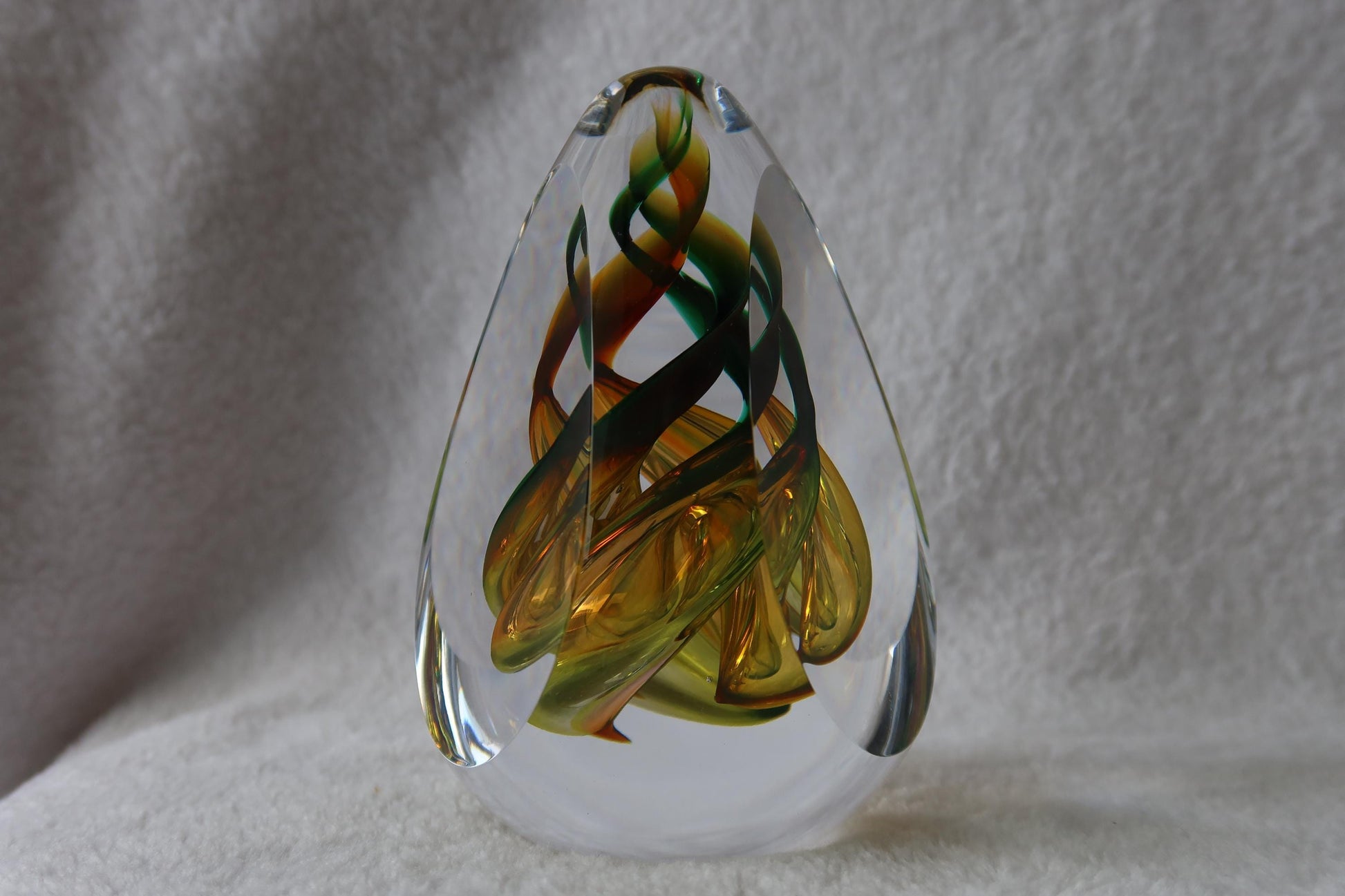 Handmade Blown Art Glass Shaped Sculpture