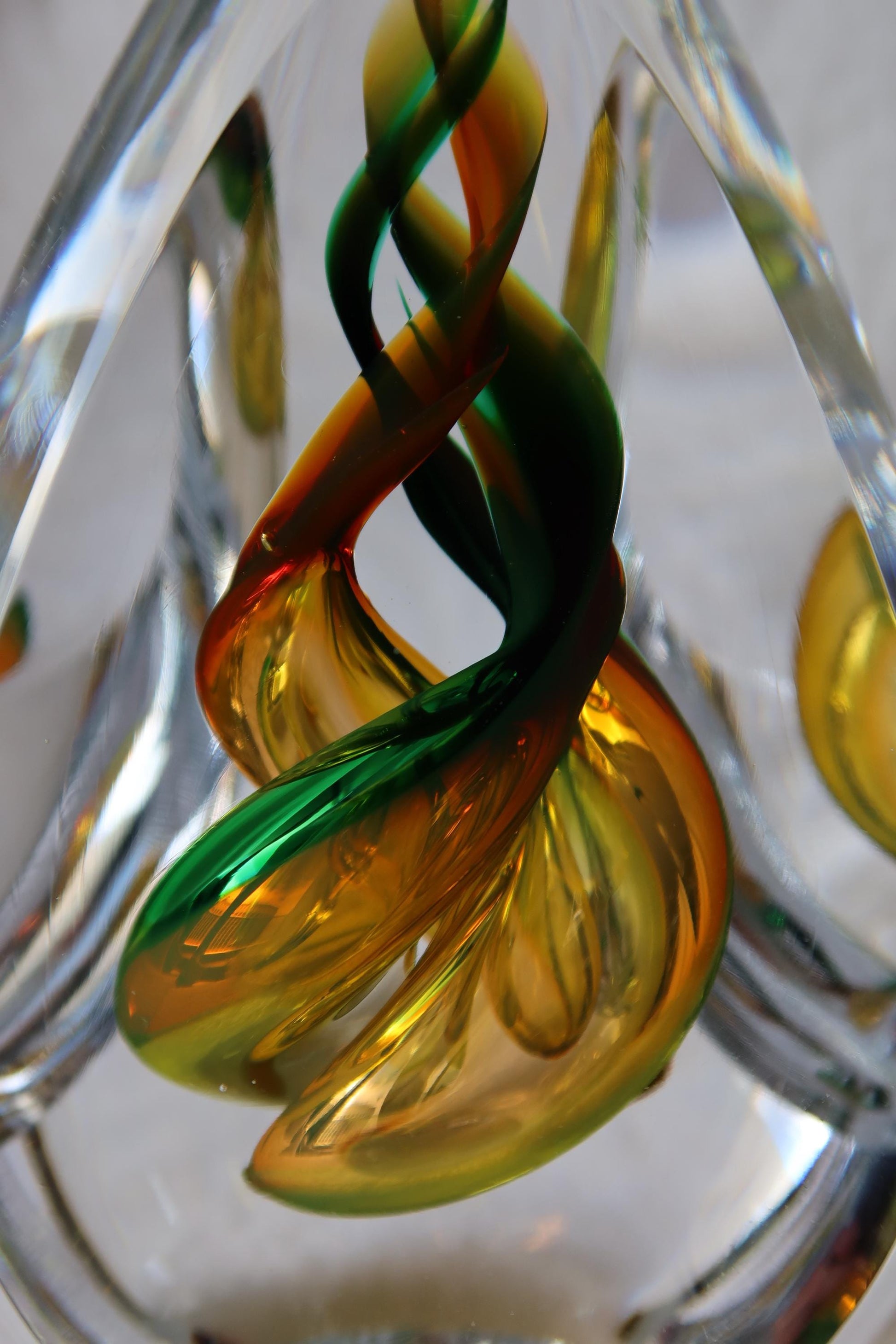 Handmade Blown Art Glass Shaped Sculpture