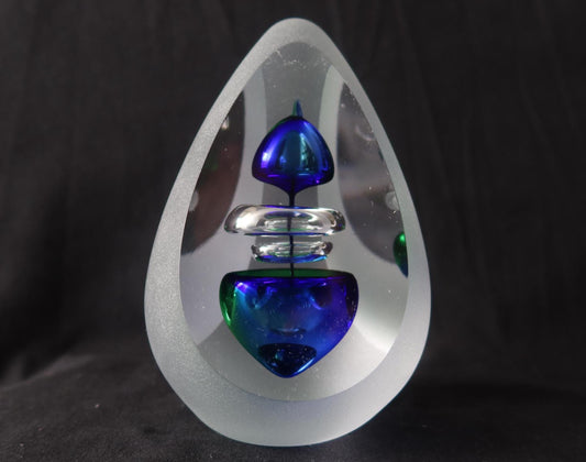 Handmade Blown Art Glass Shaped Sculpture