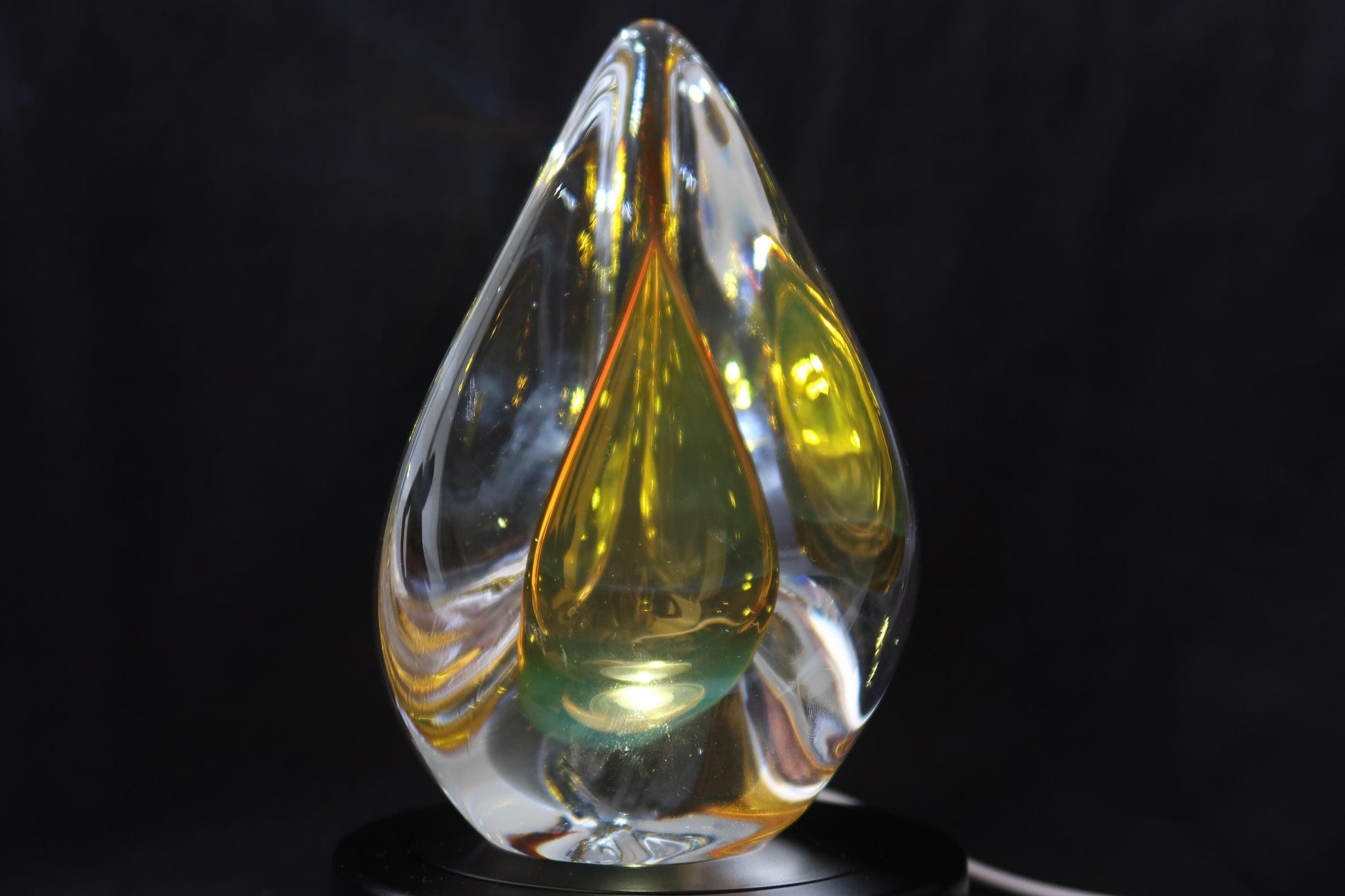 Handmade Blown Art Glass Shaped Sculpture