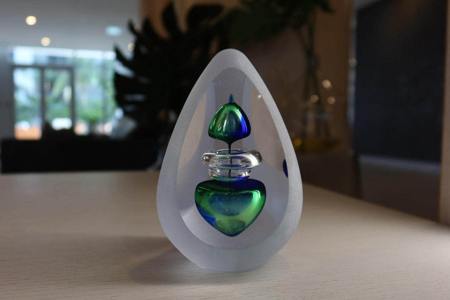 Handmade Blown Art Glass Shaped Sculpture