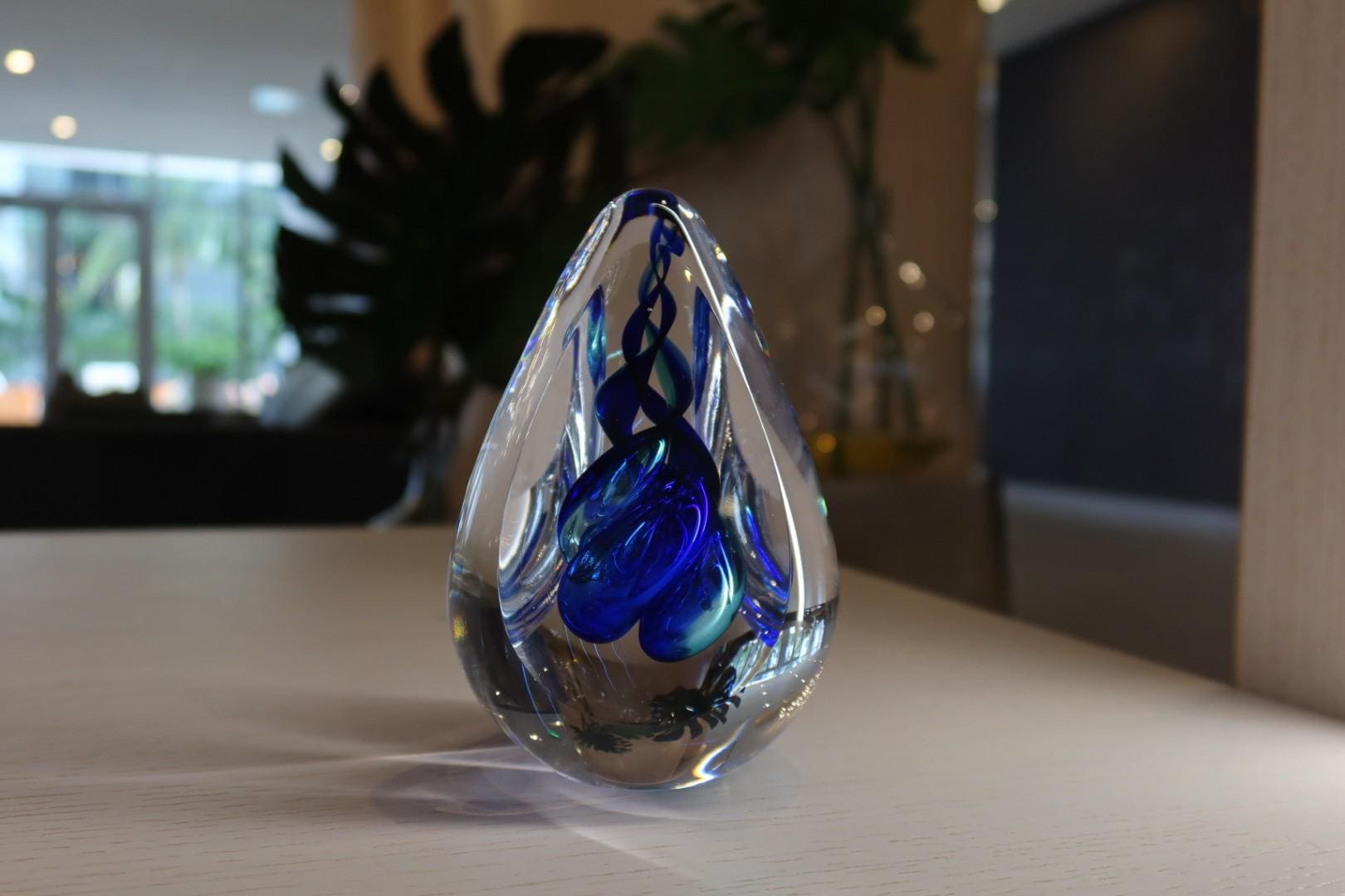 Handmade Blown Art Glass Shaped Sculpture