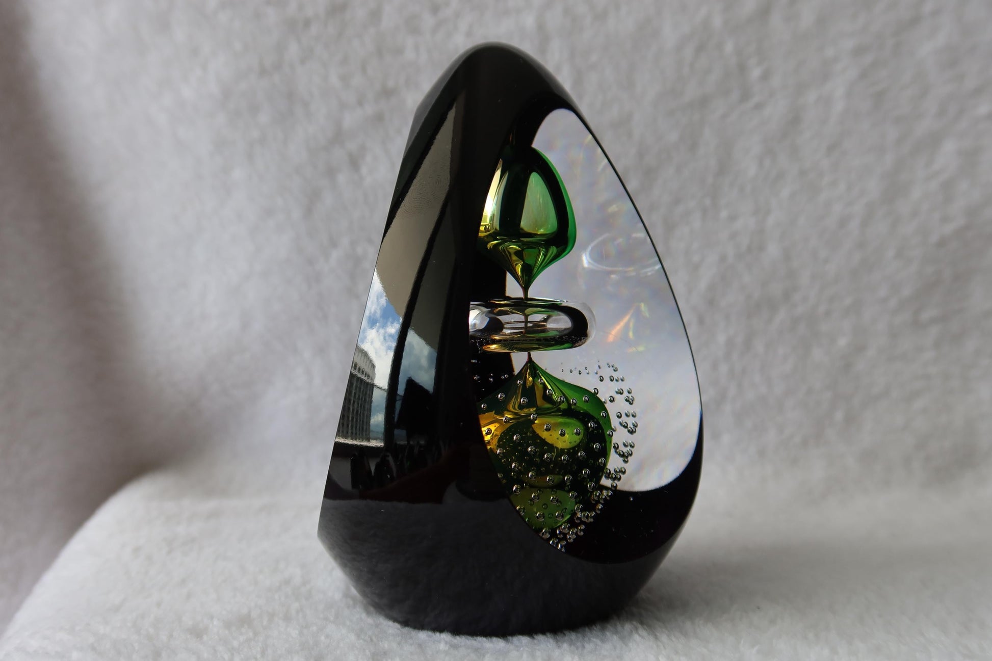 Handmade Blown Art Glass Shaped Sculpture