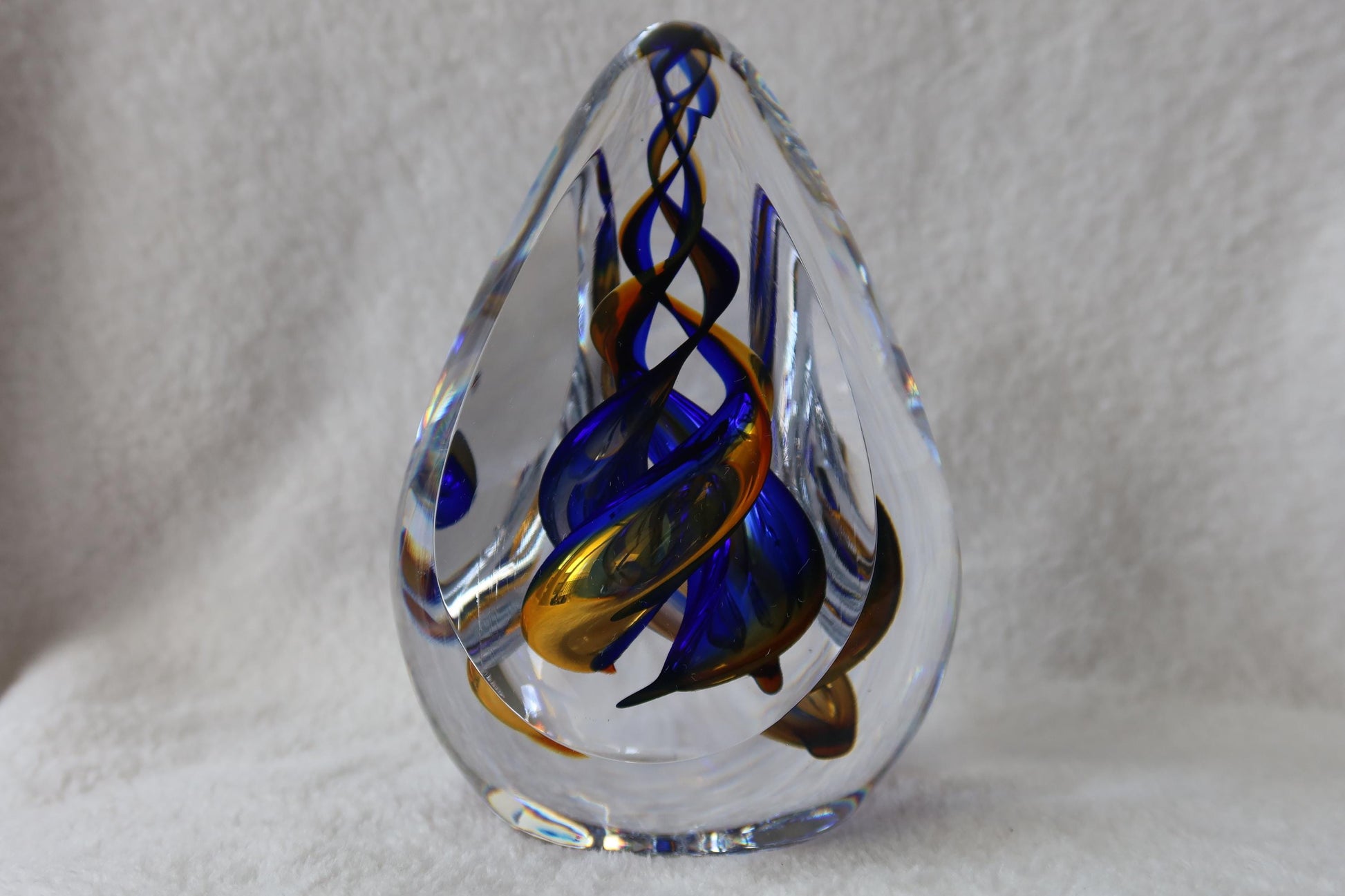 Handmade Blown Art Glass Shaped Sculpture