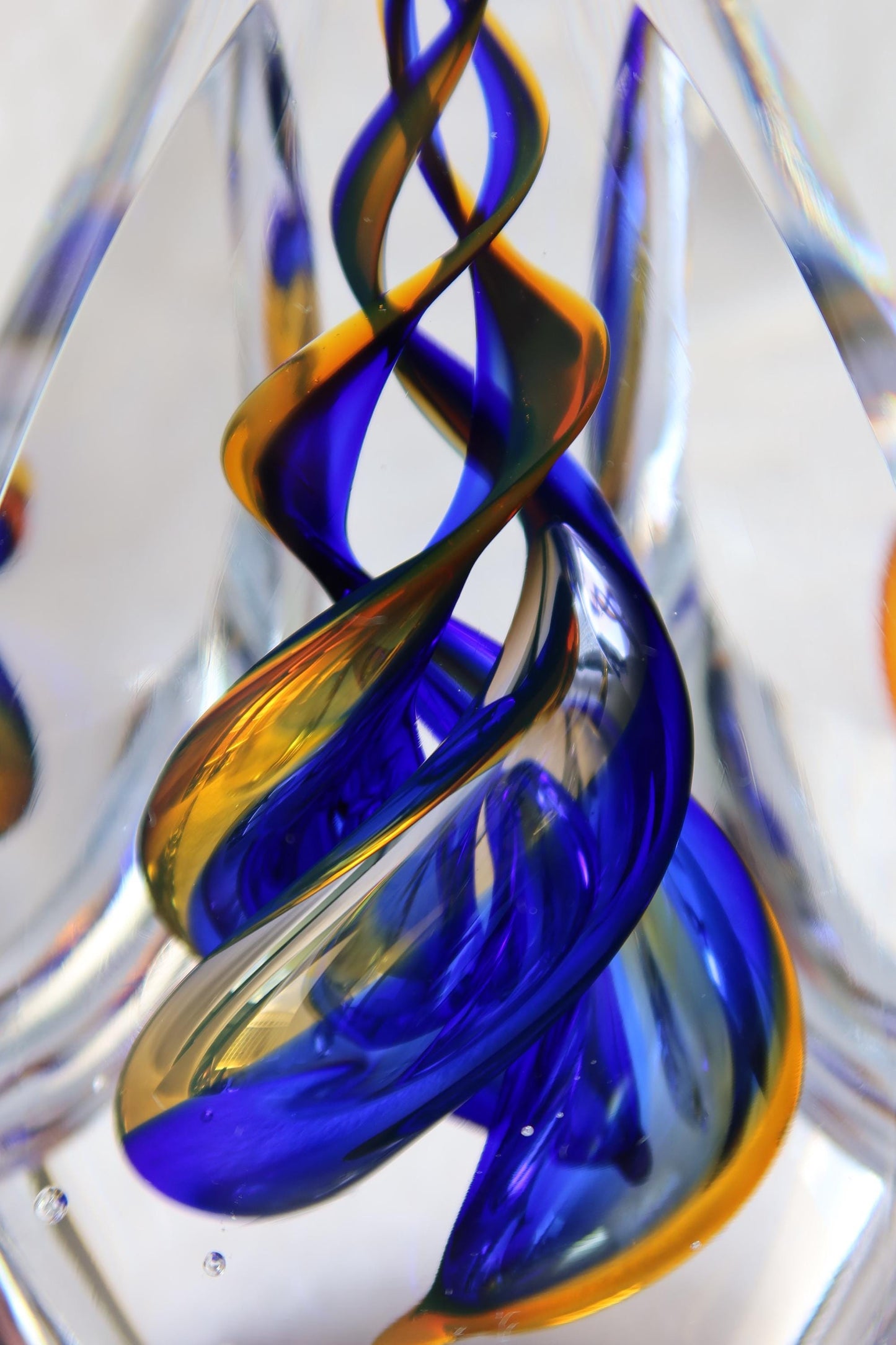 Handmade Blown Art Glass Shaped Sculpture