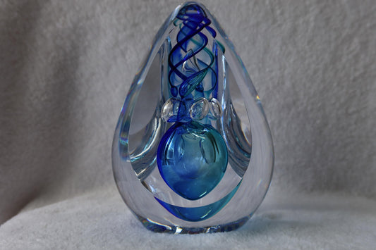 Handmade Blown Art Glass Shaped Sculpture