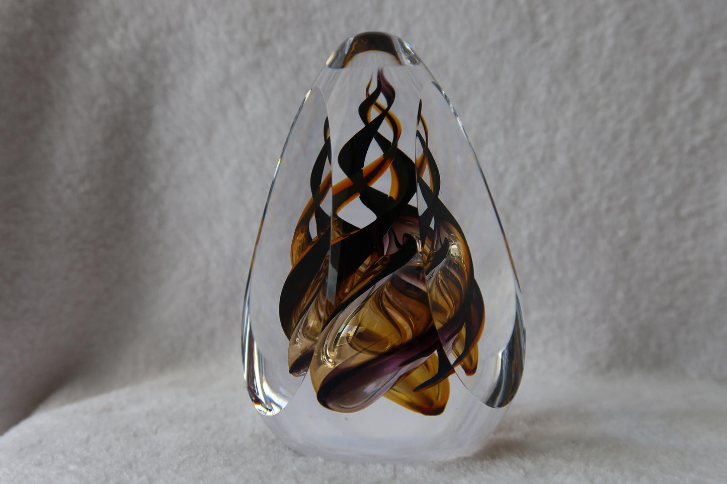 Handmade Blown Art Glass Shaped Sculpture