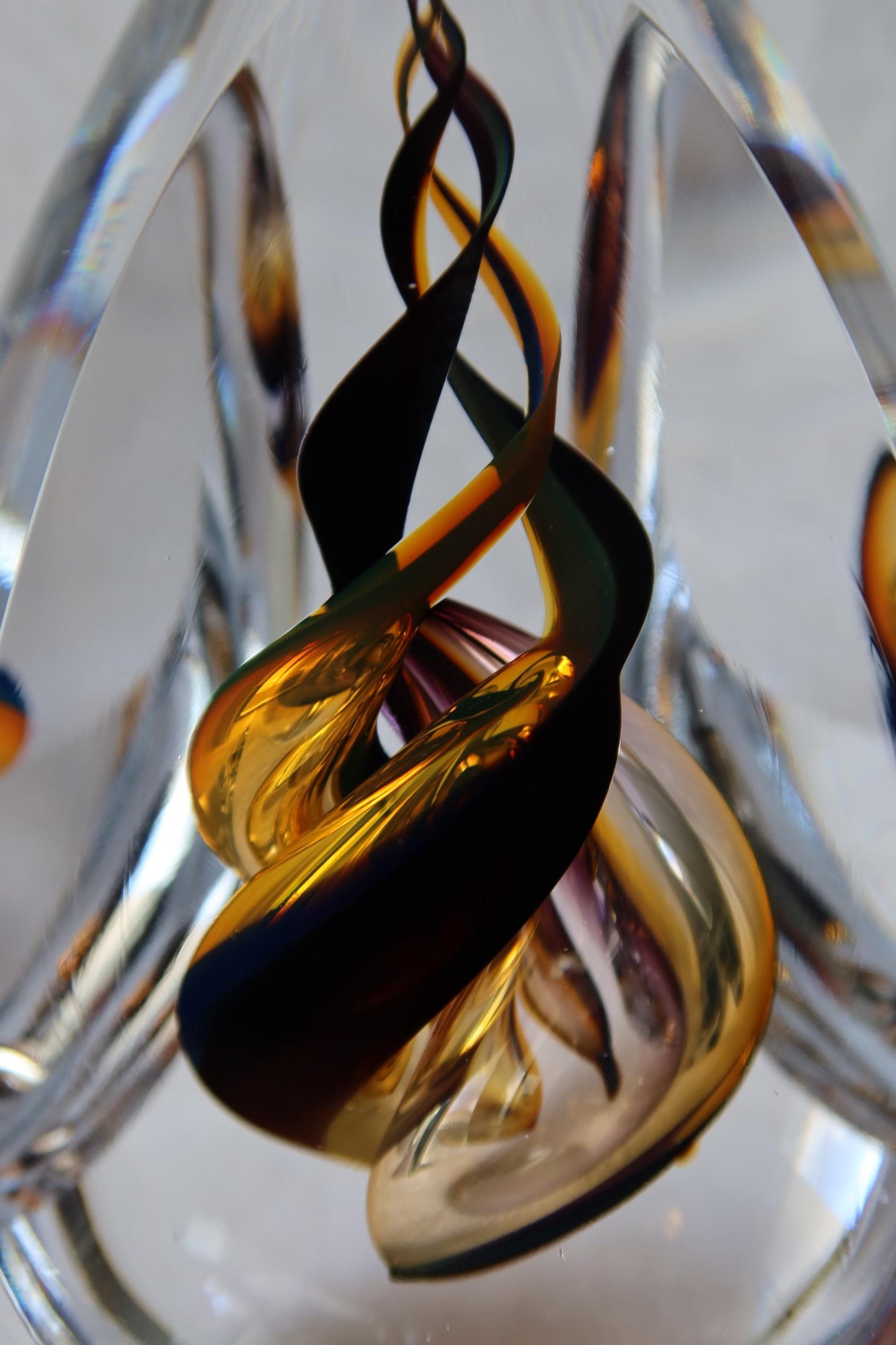 Handmade Blown Art Glass Shaped Sculpture