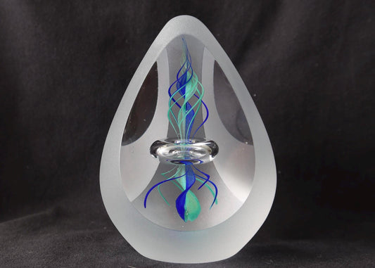 Handmade Blown Art Glass Shaped Sculpture