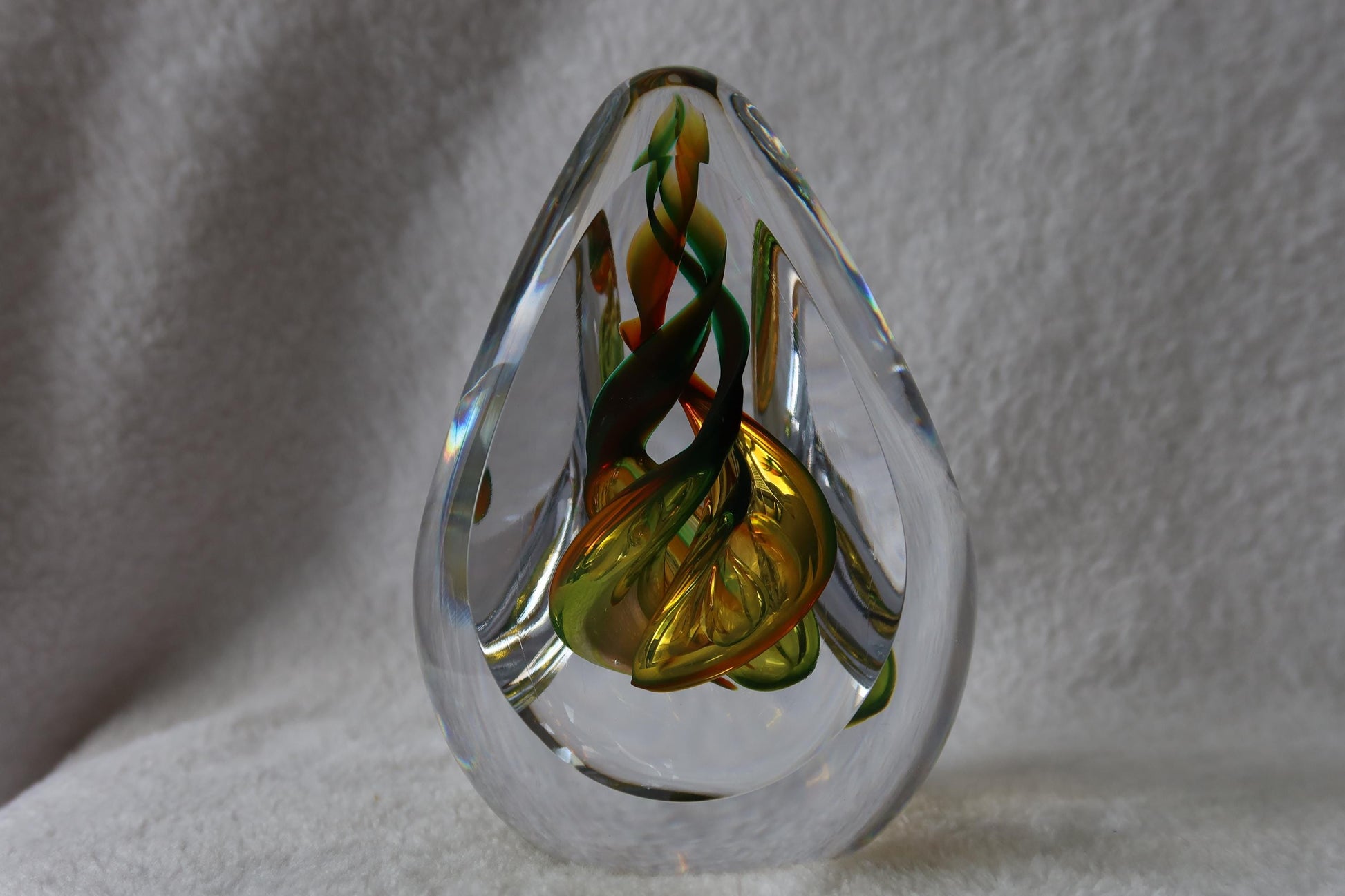 Handmade Blown Art Glass Shaped Sculpture