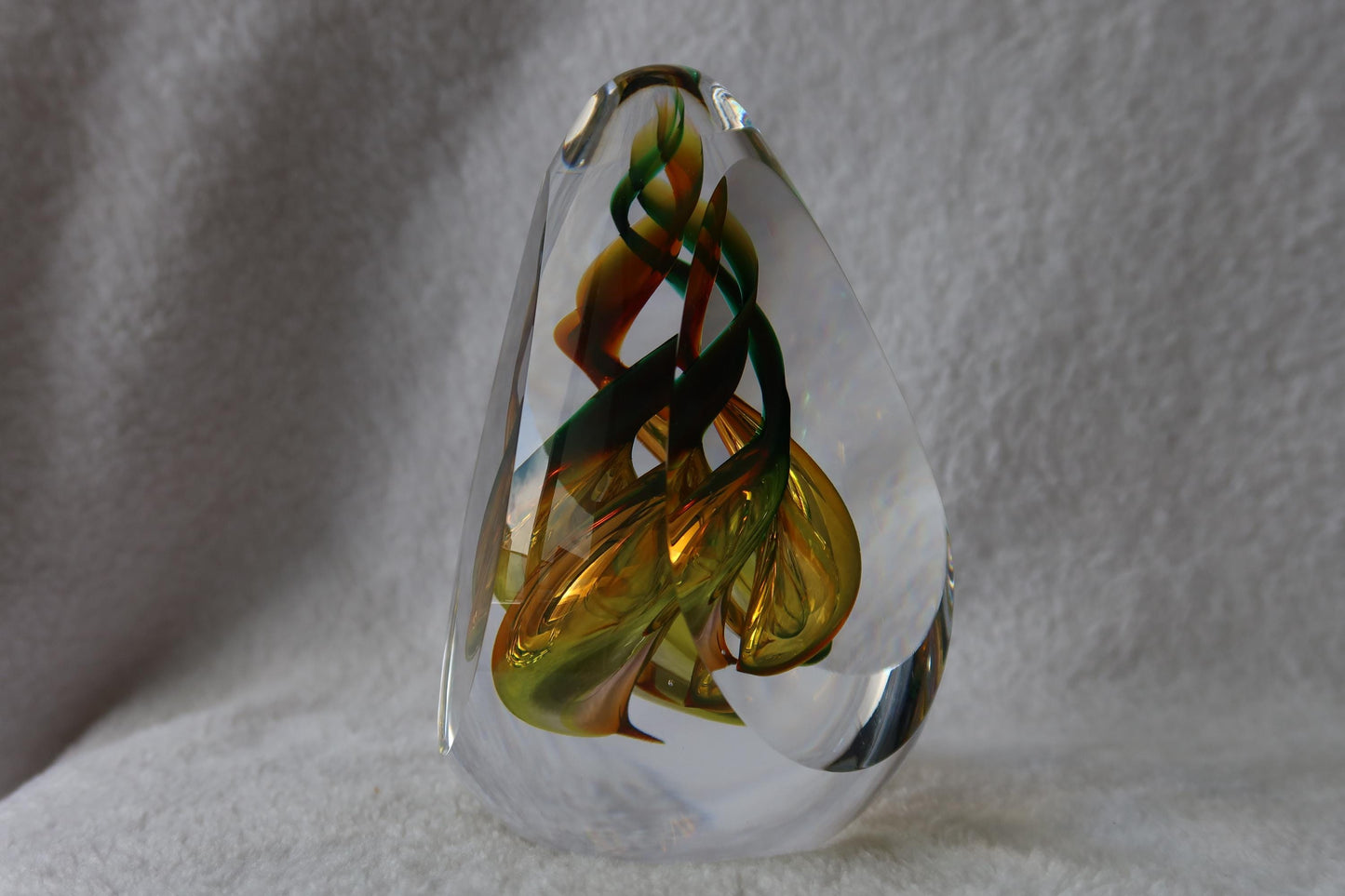 Handmade Blown Art Glass Shaped Sculpture