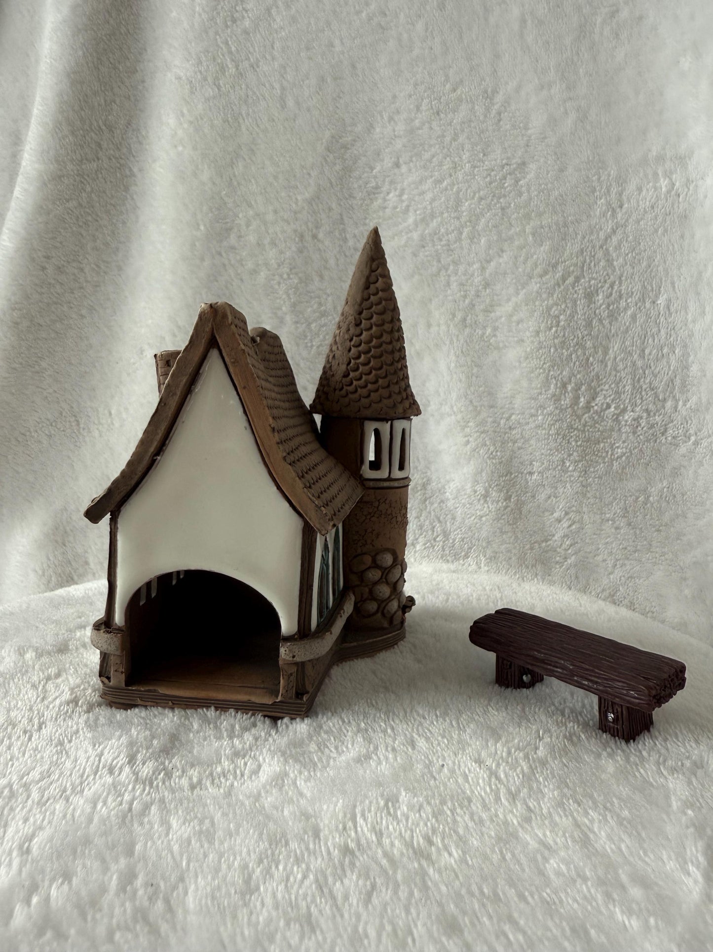 Christmas Ceramic House Collection - Handmade Collectible Miniature, Candle Holder, Room Decoration, Home Decor (R74)