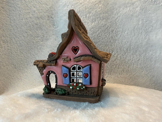 Christmas Ceramic House Collection - Handmade Collectible Miniature, Candle Holder, Room Decoration, Home Decor