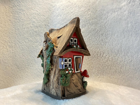 Christmas Ceramic House Collection - Handmade Collectible Miniature, Candle Holder, Room Decoration, Home Decor