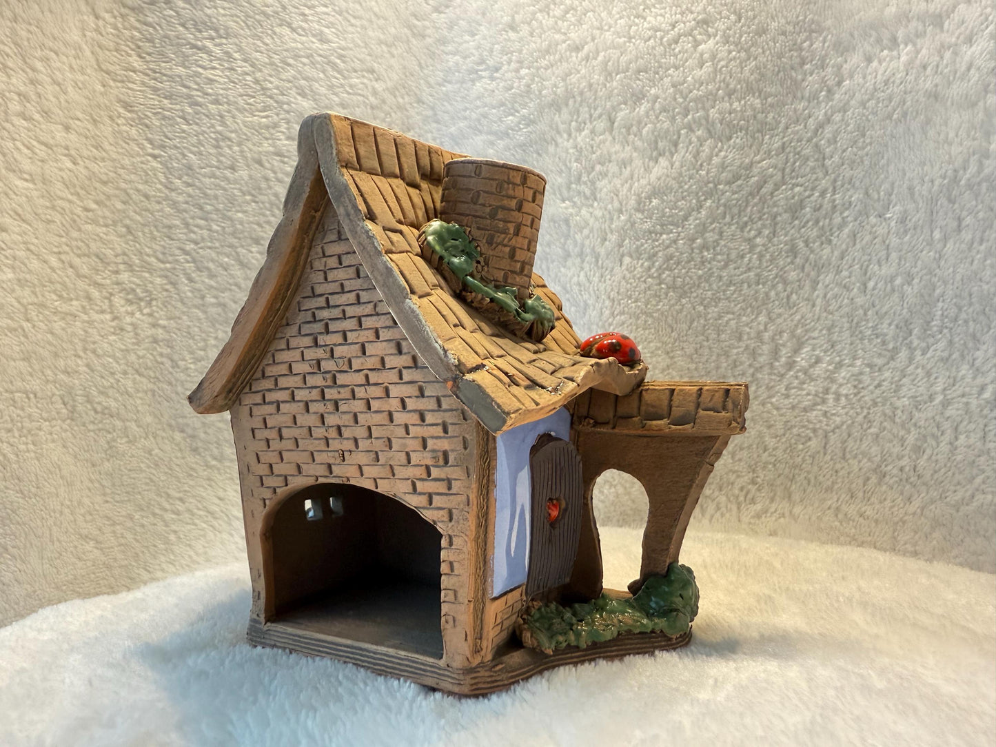 Christmas Ceramic House Collection - Handmade Collectible Miniature, Candle Holder, Room Decoration, Home Decor