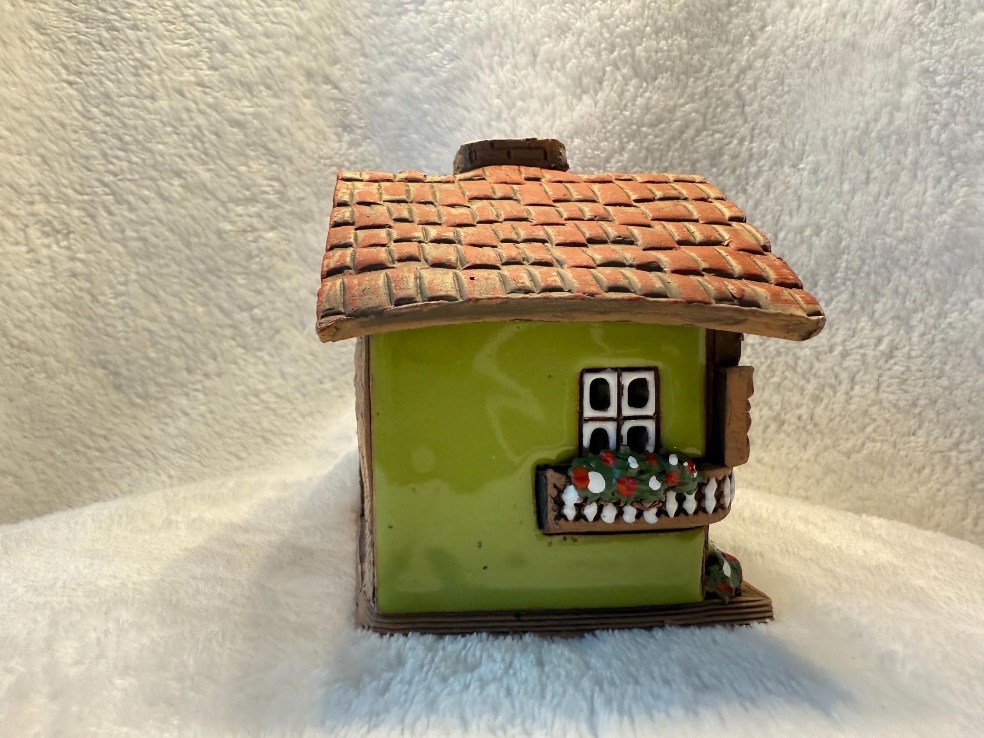 Christmas Ceramic House Collection - Handmade Collectible Miniature, Candle Holder, Room Decoration, Home Decor