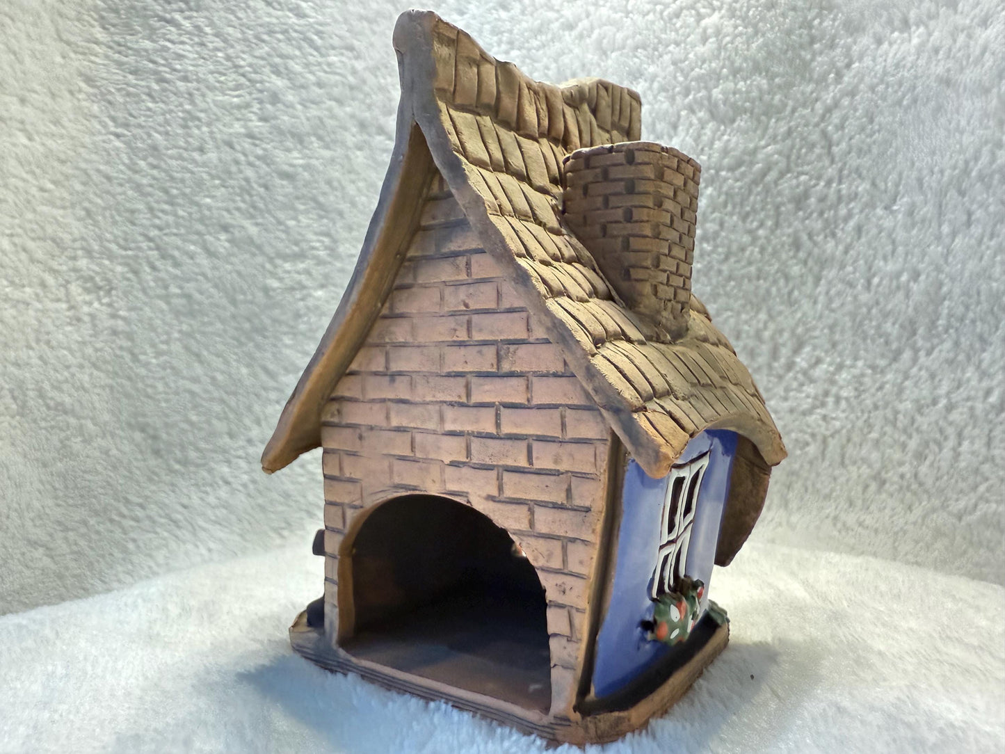 Christmas Ceramic House Collection - Handmade Collectible Miniature, Candle Holder, Room Decoration, Home Decor