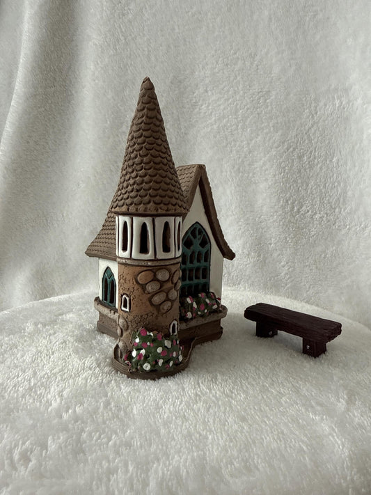 Christmas Ceramic House Collection - Handmade Collectible Miniature, Candle Holder, Room Decoration, Home Decor (R74)