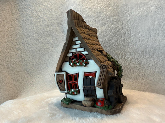 Christmas Ceramic House Collection - Handmade Collectible Miniature, Candle Holder, Room Decoration, Home Decor