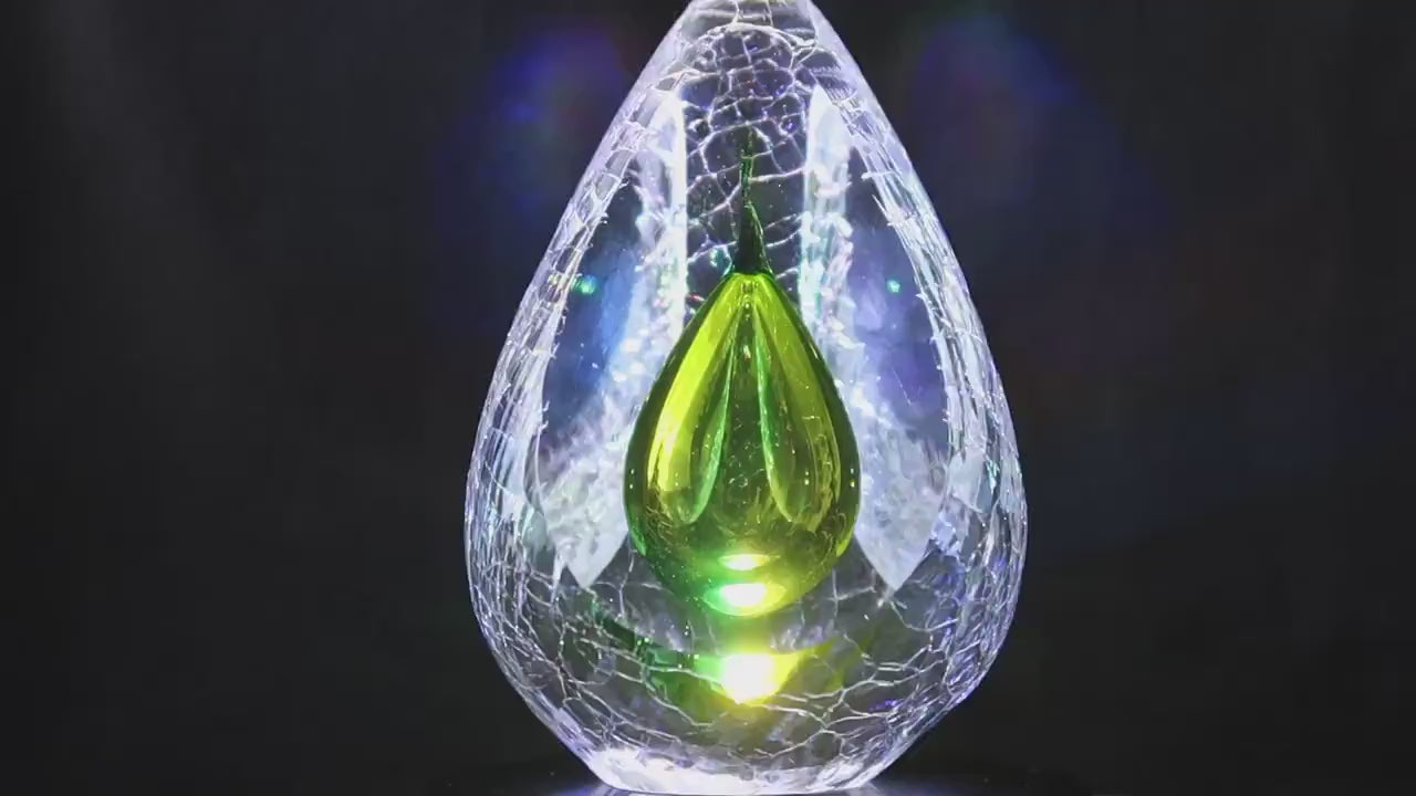 Handmade Blown Art Glass Shaped Sculpture