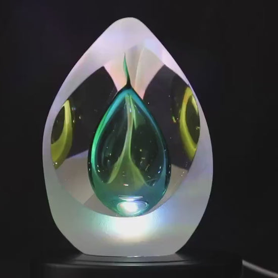 Handmade Blown Art Glass Shaped Sculpture