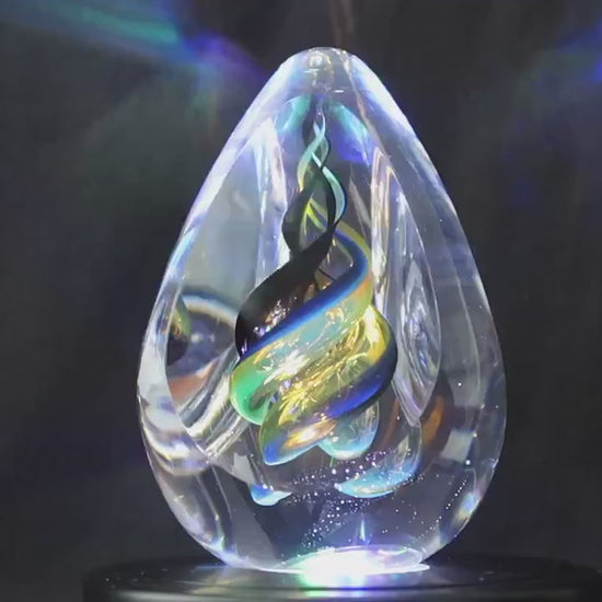 Handmade Blown Art Glass Shaped Sculpture