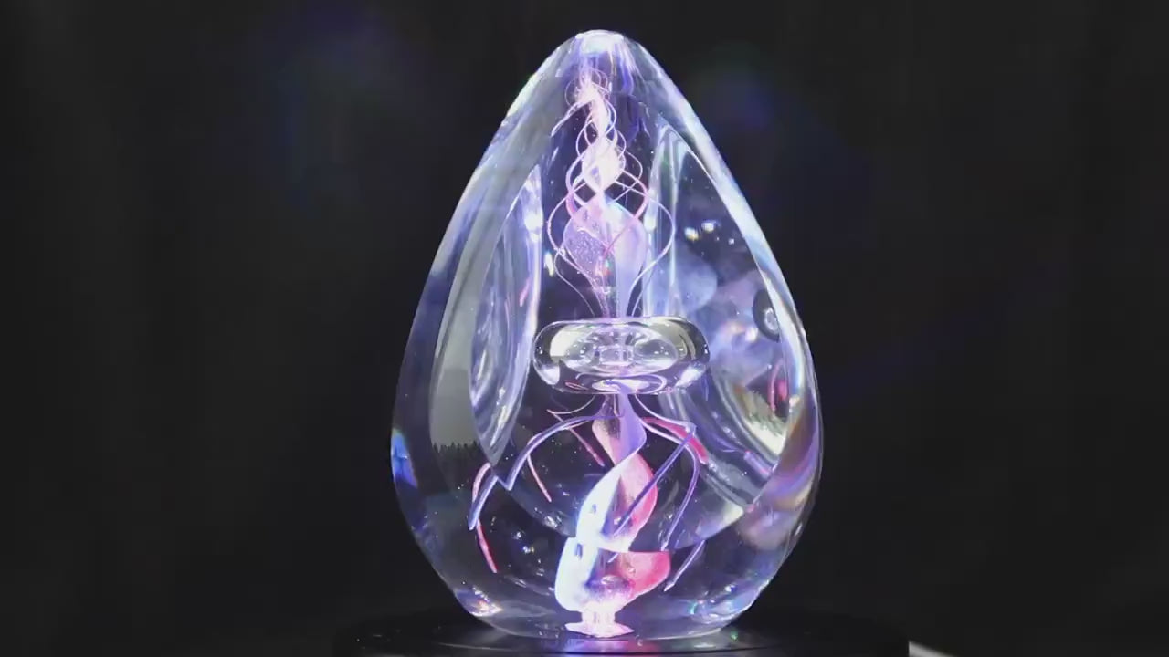 Handmade Blown Art Glass Shaped Sculpture