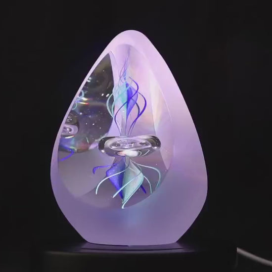 Handmade Blown Art Glass Shaped Sculpture