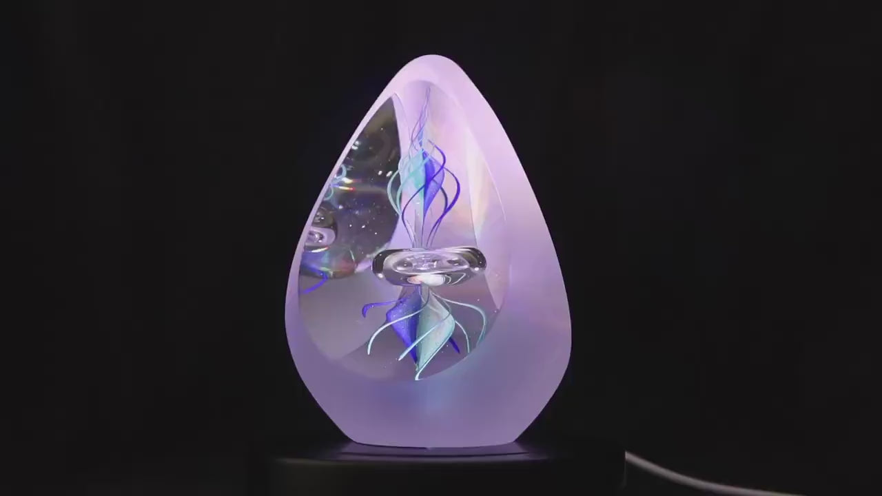 Handmade Blown Art Glass Shaped Sculpture