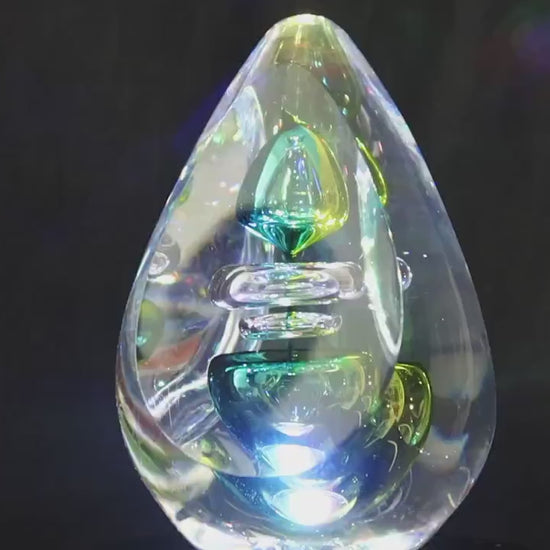 Handmade Blown Art Glass Shaped Sculpture