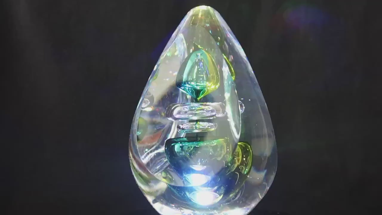 Handmade Blown Art Glass Shaped Sculpture