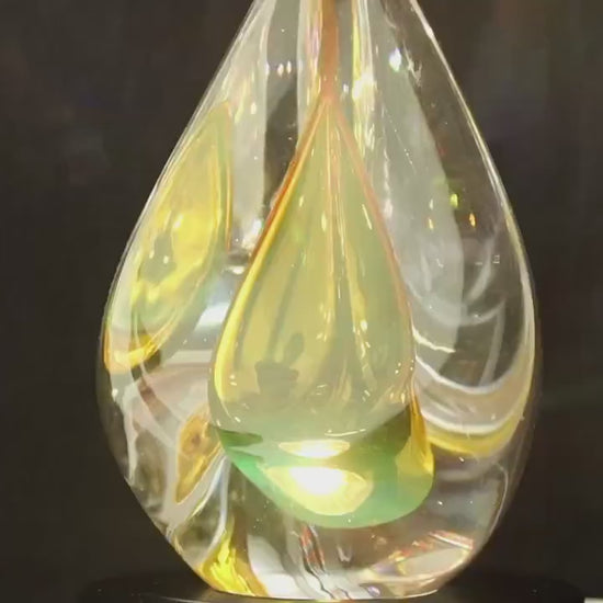 Handmade Blown Art Glass Shaped Sculpture