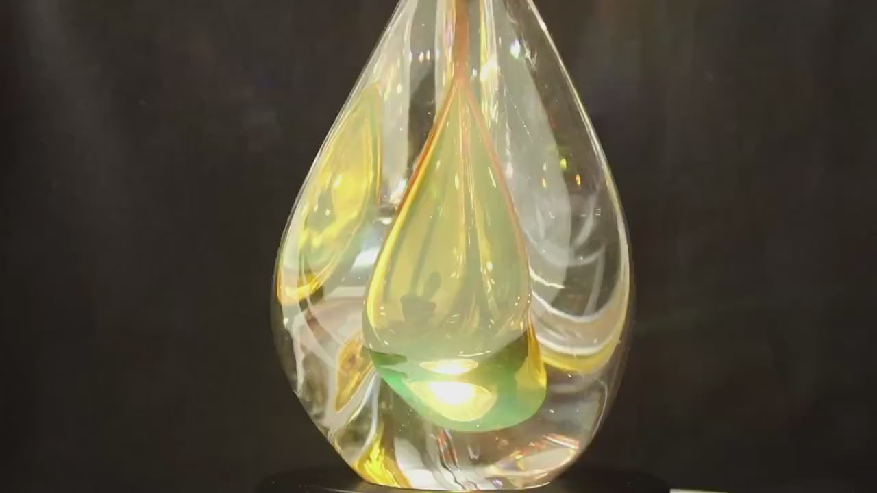 Handmade Blown Art Glass Shaped Sculpture