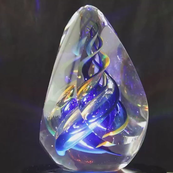 Handmade Blown Art Glass Shaped Sculpture